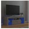 Image de Meuble TV avec lumières LED gris béton 120x35x40 cm