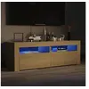 Image de Meuble TV avec lumières LED chêne sonoma 120x35x40 cm