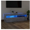 Image de Meuble TV avec lumières LED gris béton 120x35x40 cm