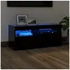 Image de Meuble TV avec lumières LED noir 90x35x40 cm
