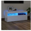 Image de Meuble TV avec lumières LED blanc brillant 90x35x40 cm