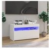 Image de Meuble TV avec lumières LED Blanc 75x35x40 cm
