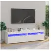 Image de Meubles TV 2 pcs avec lumières LED Blanc 75x35x40 cm804392