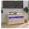 Image de Meuble TV avec lumières LED Chêne sonoma 75x35x40 cm