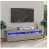 Image de Meubles TV 2 pcs avec lumières LED Gris béton 75x35x40 cm