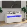 Image de Meuble TV avec lumières LED Blanc brillant 75x35x40 cm