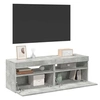 Image de Meubles TV avec lumières LED 2 pcs gris béton 60x35x40 cm