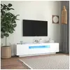 Image de Meuble TV avec lumières LED blanc 160x35x40 cm