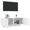 Image de Meuble TV Blanc 100x35x40 cm Aggloméré