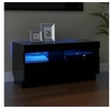 Image de Meuble TV avec lumières LED noir 80x35x40 cm