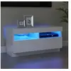 Image de Meuble TV avec lumières LED blanc brillant 80x35x40 cm
