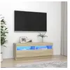 Image de Meuble TV avec lumières LED chêne sonoma 100x35x40 cm