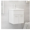 Image de Armoire d évier Blanc 41x38,5x46 cm Bois d'ingénierie