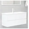 Image de Armoire d évier Blanc 100x38,5x45 cm Bois d ingénierie