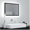 Image de Miroir à LED de salle de bain Noir 60x8,5x37 cm Acrylique