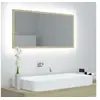 Image de Miroir LED de salle de bain Chêne sonoma 90x8,5x37 cm Acrylique