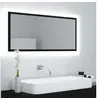 Image de Miroir à LED de salle de bain Noir 100x8,5x37 cm Acrylique