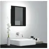 Image de Armoire à miroir de salle de bain LED Noir 40x12x45cm Acrylique