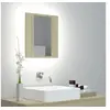Image de Armoire à miroir LED de bain Chêne sonoma 40x12x45 cm Acrylique