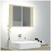 Image de Armoire à miroir à LED de bain Chêne sonoma 60x12x45 Acrylique