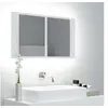 Image de Armoire salle de bain à miroir LED Blanc 80x12x45 cm Acrylique