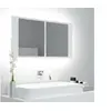 Image de Badkamerkast met spiegel en LED 90x12x45 cm acryl wit804972