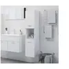 Image de Armoire de salle de bain Blanc 30x30x130 cm Bois d'ingénierie
