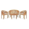 Image de Salon de jardin Vidaxl bois bois 4 pieces 52 x 120 x 86 2 personnes