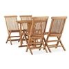 Image de Mobilier à Dîner d'Extérieur Pliable 5 pcs Ensemble de Salle à Manger de Jardin Table et Chaises de Patio Terrasse 3059977