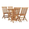 Image de Mobilier à Dîner d'Extérieur Pliable 5 pcs Table et Chaises de Terrasse Ensemble de Salle à Manger de Jardin Patio 3059979