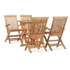 Image de Mobilier à Dîner d'Extérieur Pliable 5 pcs Table et Chaises de Terrasse Ensemble de Salle à Manger de Patio Jardin 3059980