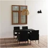 Image de 5-delige Tuinset poly rattan zwart3059416