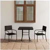 Image de Ensemble à Dîner de Jardin 3 pcs Mobilier de Salle à Manger de Patio Table et Chaises de Terrasse Salon de Jardin 3059440