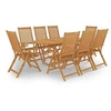 Image de Salon de Jardin 9 pcs Table et Chaises de Patio Ensemble de Salle à Manger d'Extérieur Mobilier à Dîner de Jardin 3059554