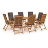 Image de Salon de jardin bois 9 personnes 9 pieces