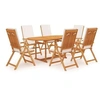 Image de Salon de jardin bois massif bois 7 pieces 7 personnes