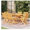 Image de Ensemble de salle à manger de jardin 7 pcs Bois de teck massif