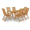 Image de Salon de Jardin 7 pcs Table et Chaises de Patio Mobilier à Dîner d'Extérieur Ensemble de Salle à Manger de Jardin 3059565