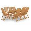 Image de Salon de Jardin 9 pcs Table et Chaises de Patio Mobilier à Dîner de Jardin Ensemble de Salle à Manger d'Extérieur 3059566