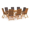 Image de Salon de jardin bois 9 personnes 9 pieces