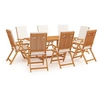 Image de Salon de jardin [en.casa] bois 9 personnes 9 pieces