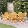 Image de Salon de jardin Vidaxl bois bois 9 pieces