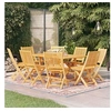 Image de Ensemble de Salle à Manger de Jardin 9 pcs Table et Chaises à Dîner Mobilier de Salle à Manger de Patio Extérieur Bois de Teck Massif