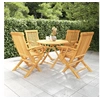 Image de Salon de jardin 5 pcs Bois de teck massif