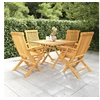 Image de Salon de jardin 5 pcs Bois de teck massif