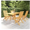 Image de Salon de jardin bois bois 5 pieces 60 x 60 x 60 5 personnes