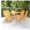 Image de Salon de jardin bois bois 7 pieces 60 x 60 x 60 6 personnes