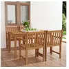 Image de Ensemble à manger de jardin 5 pcs Bois de teck massif