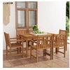 Image de Ensemble à manger de jardin 7 pcs Bois de teck massif