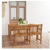 Image de Ensemble de salle à manger de jardin 5 pcs bois de teck solide